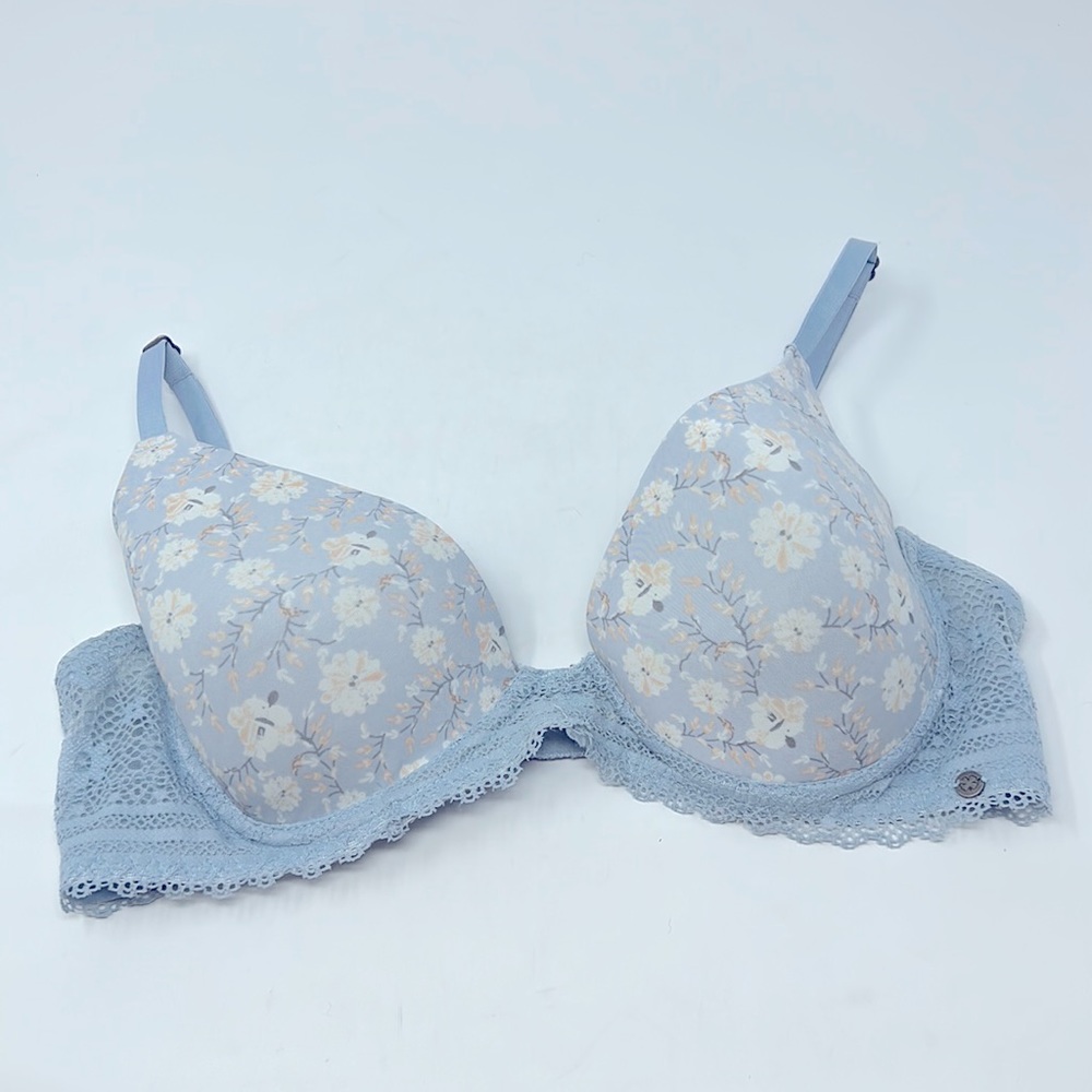 Lucky Brand Blue Floral Bra Size 36B Excellent Condition